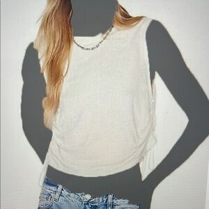 Frame Side Tie Muscle Tee - worn once